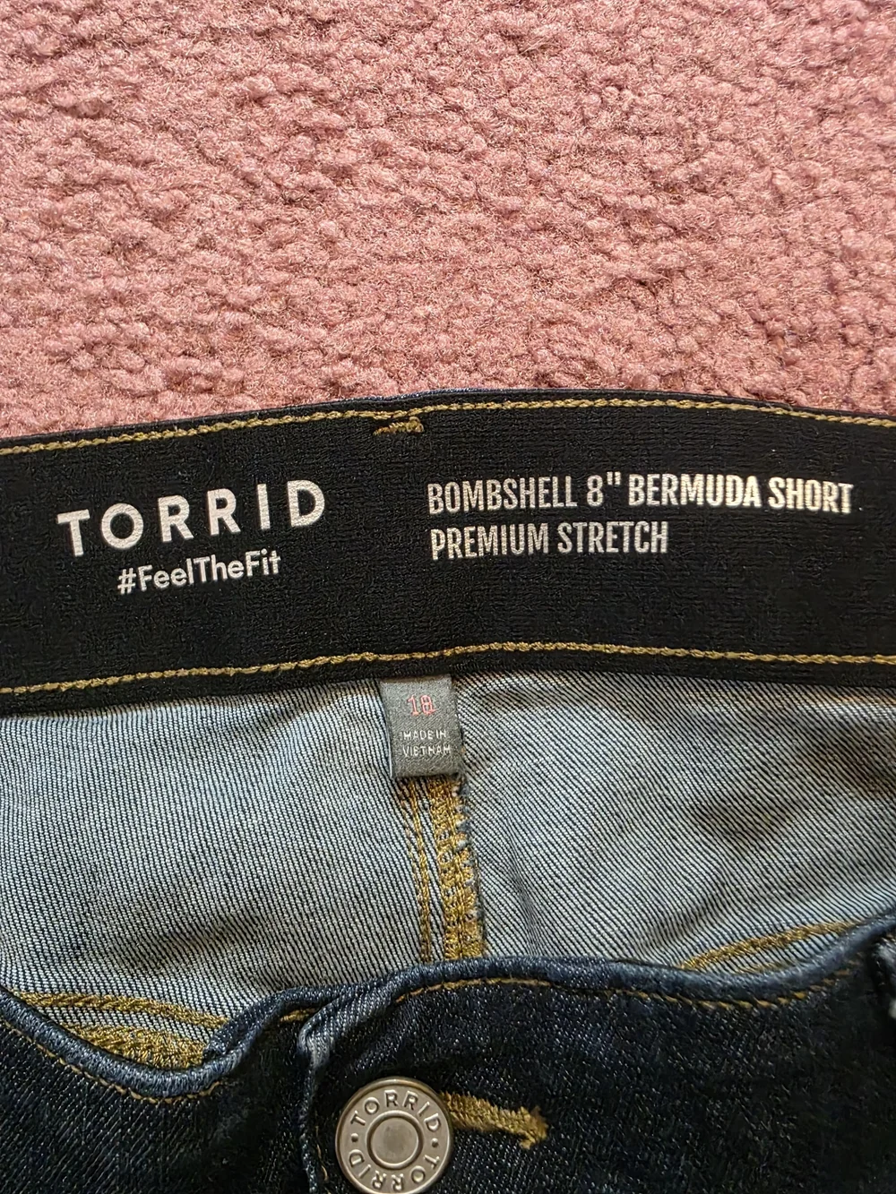 torrid Dark Blue Bombshell Bermuda Shorts 18